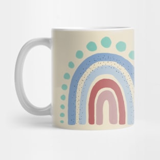 Aesthetic Boho Rainbow hand painted design in Pastels Mug